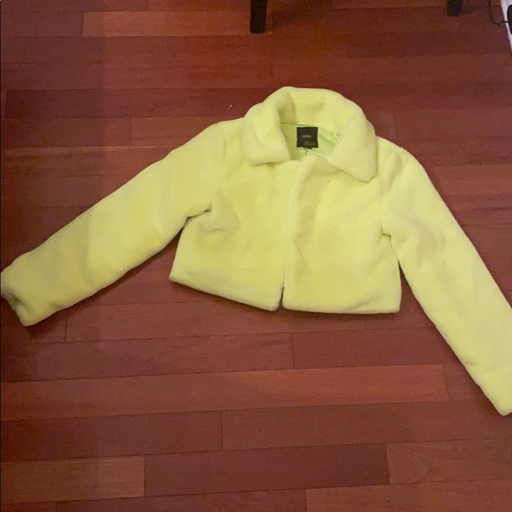 Neon green jacket